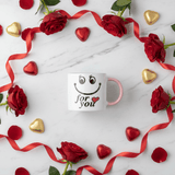 For You Smiley Ceramic Mug — 300ml | White & Pink Gift Mug with Blue Interior - Al Kabayel Discount CentreFor You Smiley Ceramic Mug — 300ml | White & Pink Gift Mug with Blue InteriorMugsAKDCAl Kabayel Discount Centre