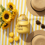 Free Time Edition Yellow Stainless Steel Vacuum Insulated Bottle with Durable Blue Handle 1000ml - Al Kabayel Discount CentreFree Time Edition Yellow Stainless Steel Vacuum Insulated Bottle with Durable Blue Handle 1000mlWater BottlesAKDCAl Kabayel Discount Centre