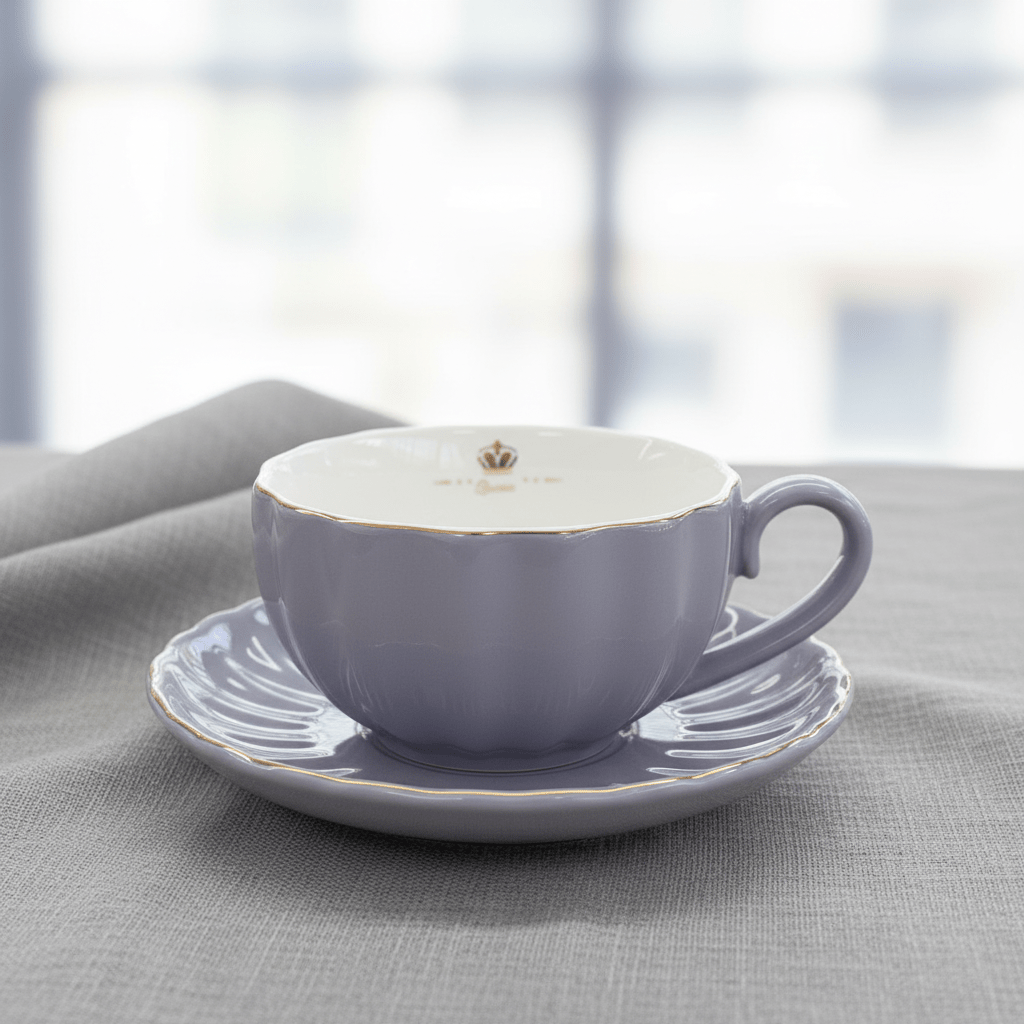 Fresh Life Lavender Ceramic Cup & Saucer Set — 260ml - Al Kabayel Discount CentreFresh Life Lavender Ceramic Cup & Saucer Set — 260mlMugsFRESH LIFEAl Kabayel Discount Centre