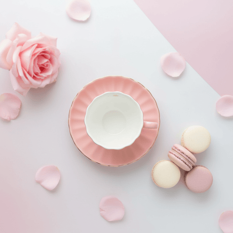 Fresh Life Pink Ceramic Cup & Saucer Set — 260ml | Blush Pink with Gold Rim - Al Kabayel Discount CentreFresh Life Pink Ceramic Cup & Saucer Set — 260ml | Blush Pink with Gold RimMugsFRESH LIFEAl Kabayel Discount Centre