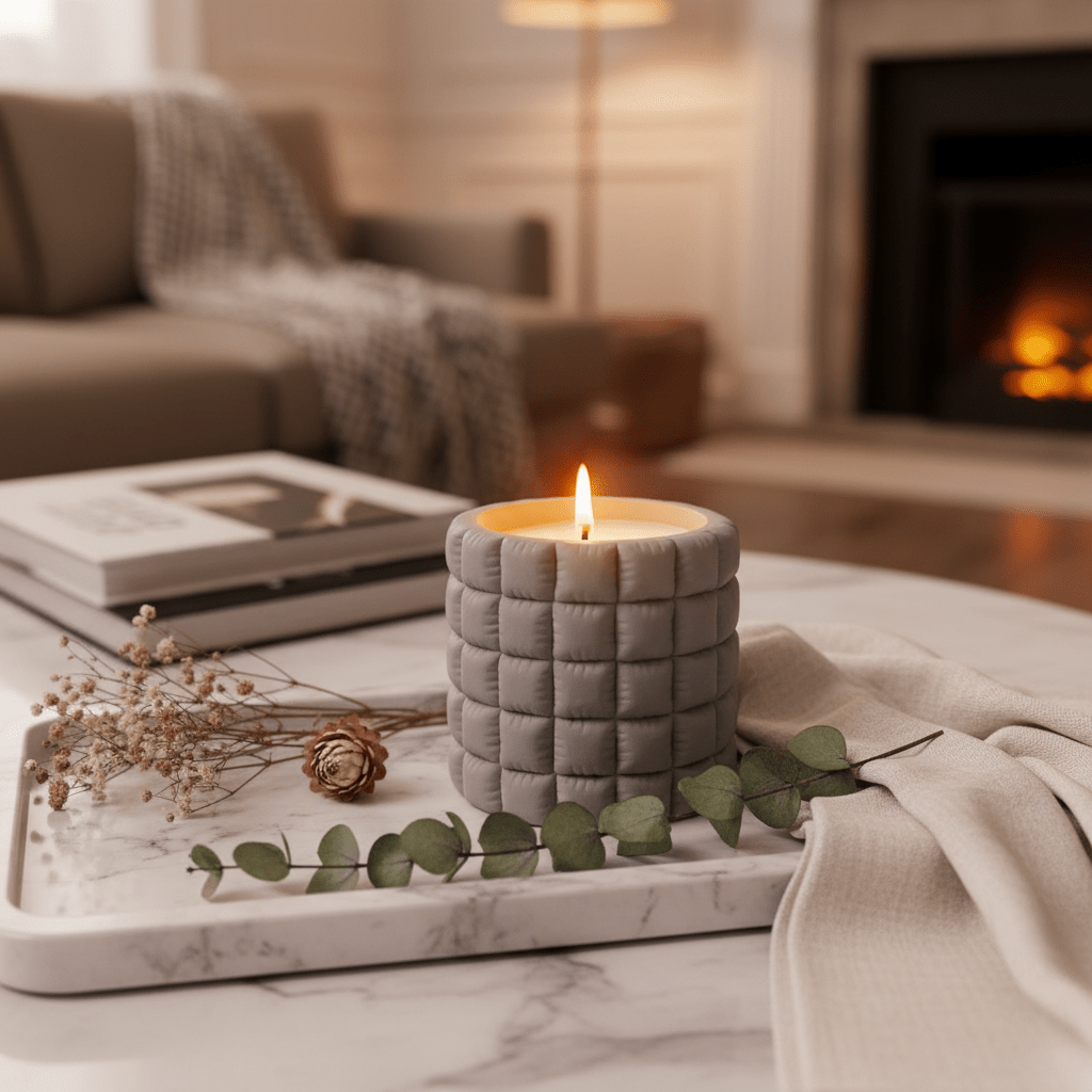 Fresh Touch Scented Candle — Grey Chalk Quilted Cup | 10×9 cm - Al Kabayel Discount CentreFresh Touch Scented Candle — Grey Chalk Quilted Cup | 10×9 cmHome FragrancesAKDCAl Kabayel Discount Centre