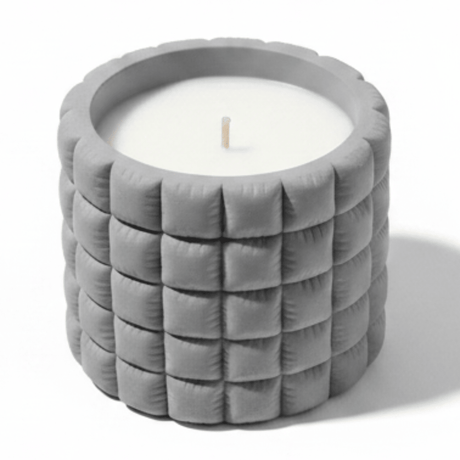 Fresh Touch Scented Candle — Grey Chalk Quilted Cup | 10×9 cm - Al Kabayel Discount CentreFresh Touch Scented Candle — Grey Chalk Quilted Cup | 10×9 cmHome FragrancesAKDCAl Kabayel Discount Centre
