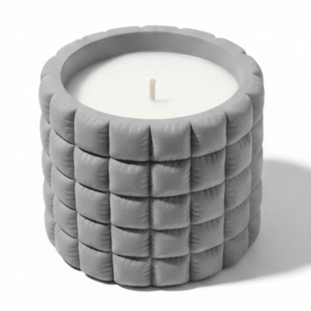 Fresh Touch Scented Candle — Grey Chalk Quilted Cup | 10×9 cm - Al Kabayel Discount CentreFresh Touch Scented Candle — Grey Chalk Quilted Cup | 10×9 cmHome FragrancesAKDCAl Kabayel Discount Centre