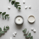 Fresh Touch Scented Candle — Textured Grey Chalk Vessel | Wooden Wick | 9×8 cm - Al Kabayel Discount CentreFresh Touch Scented Candle — Textured Grey Chalk Vessel | Wooden Wick | 9×8 cmHome FragrancesAKDCAl Kabayel Discount Centre
