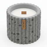 Fresh Touch Scented Candle — Textured Grey Chalk Vessel | Wooden Wick | 9×8 cm - Al Kabayel Discount CentreFresh Touch Scented Candle — Textured Grey Chalk Vessel | Wooden Wick | 9×8 cmHome FragrancesAKDCAl Kabayel Discount Centre