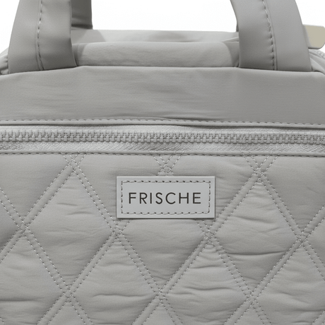 Frische Quilted Lunch Bag - 18×25cm - Light Grey / Pink / Black - Al Kabayel Discount CentreFrische Quilted Lunch Bag - 18×25cm - Light Grey / Pink / BlackLunch BagsFRISCHEAl Kabayel Discount Centre