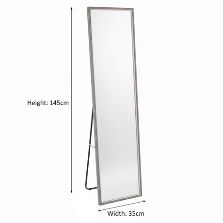 Full-Length Floor Mirror with Metal Stand – 145 × 35 cm - Al Kabayel Discount CentreFull-Length Floor Mirror with Metal Stand – 145 × 35 cmMirrorsAKDCAl Kabayel Discount Centre