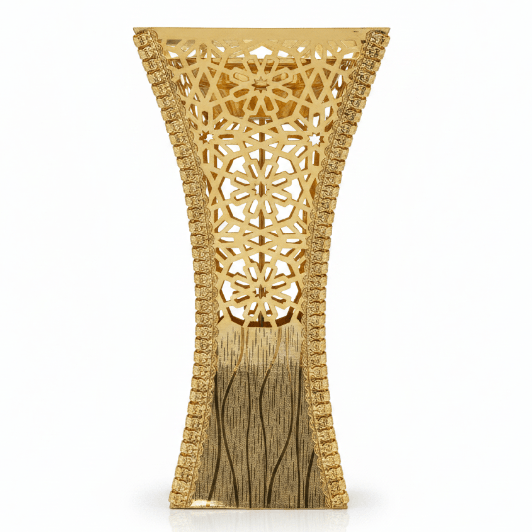 Fuma Gold Metal Incense Burner | Ornate Arabic Lattice Design | 27×13 cm - Al Kabayel Discount CentreFuma Gold Metal Incense Burner | Ornate Arabic Lattice Design | 27×13 cmIncense burnerFUMAAl Kabayel Discount Centre