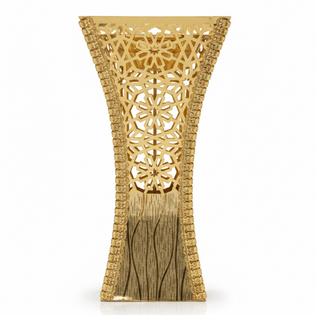 Fuma Gold Metal Incense Burner | Ornate Arabic Lattice Design | 27×13 cm - Al Kabayel Discount CentreFuma Gold Metal Incense Burner | Ornate Arabic Lattice Design | 27×13 cmIncense burnerFUMAAl Kabayel Discount Centre
