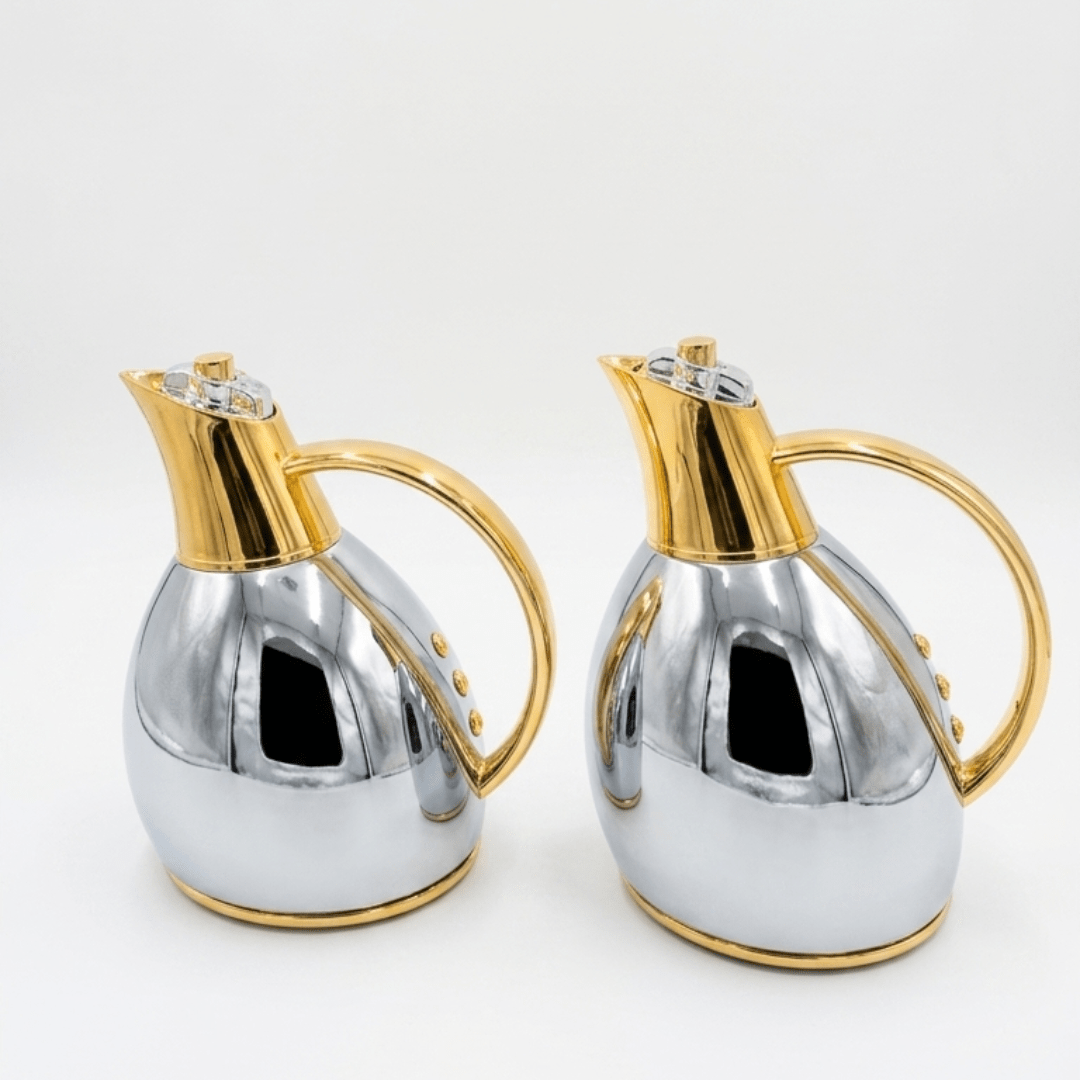 Fuma Gold & Silver Vacuum Insulated Flask for Travel & Serving – 0.75–1 Litre - Al Kabayel Discount CentreFuma Gold & Silver Vacuum Insulated Flask for Travel & Serving – 0.75–1 LitreThermosFUMAAl Kabayel Discount Centre