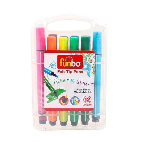 Funbo Color Pencils 12Pcs Jumbo Crayons 8Pcs Felt Tip Pens 12Pcs - Al Kabayel Discount CentreFunbo Color Pencils 12Pcs Jumbo Crayons 8Pcs Felt Tip Pens 12PcsColor PencilsFUNBOAl Kabayel Discount Centre