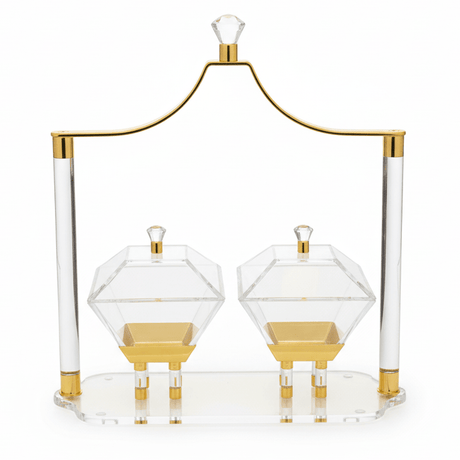 Fursan 2 - Piece Acrylic Candy Box Set with Holder 40 cm Modern Transparent Storage for Sweets - Al Kabayel Discount CentreFursan 2 - Piece Acrylic Candy Box Set with Holder 40 cm Modern Transparent Storage for SweetsServing TraysFURSANAl Kabayel Discount Centre