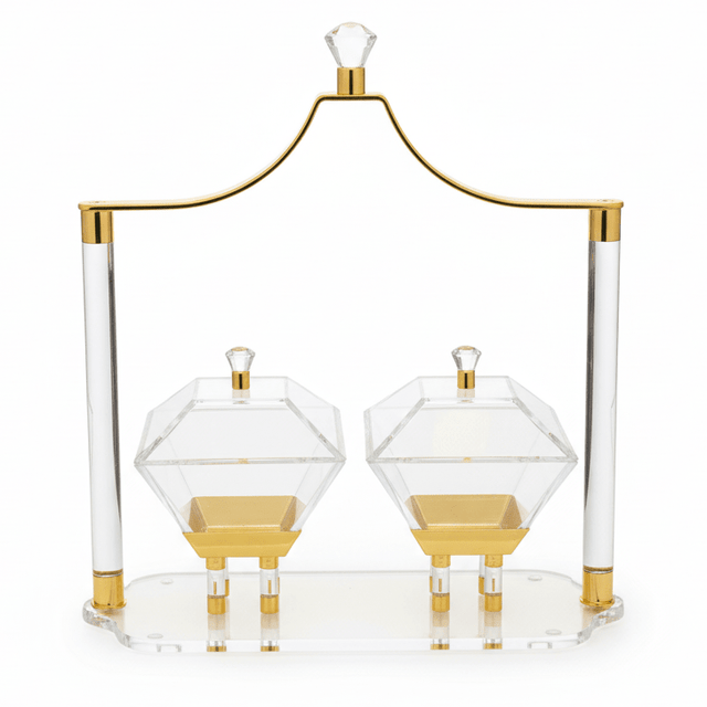 Fursan 2 - Piece Acrylic Candy Box Set with Holder 40 cm Modern Transparent Storage for Sweets - Al Kabayel Discount CentreFursan 2 - Piece Acrylic Candy Box Set with Holder 40 cm Modern Transparent Storage for SweetsServing TraysFURSANAl Kabayel Discount Centre