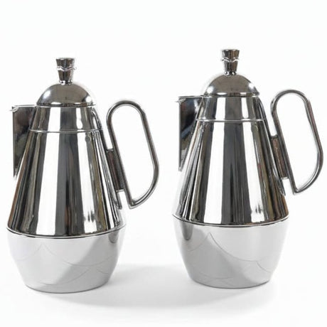 Fursan 2 - Piece Vacuum Flask Set – 0.7L & 1.0L Stainless Steel Thermal Insulated Coffee & Tea Server – Silver - Al Kabayel Discount CentreFursan 2 - Piece Vacuum Flask Set – 0.7L & 1.0L Stainless Steel Thermal Insulated Coffee & Tea Server – SilverThermosFURSANAl Kabayel Discount Centre
