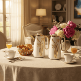 Fursan Classic 2 - Piece Vacuum Flask Set 1+1L White with Gold Finish - Al Kabayel Discount CentreFursan Classic 2 - Piece Vacuum Flask Set 1+1L White with Gold FinishThermosFURSANAl Kabayel Discount Centre