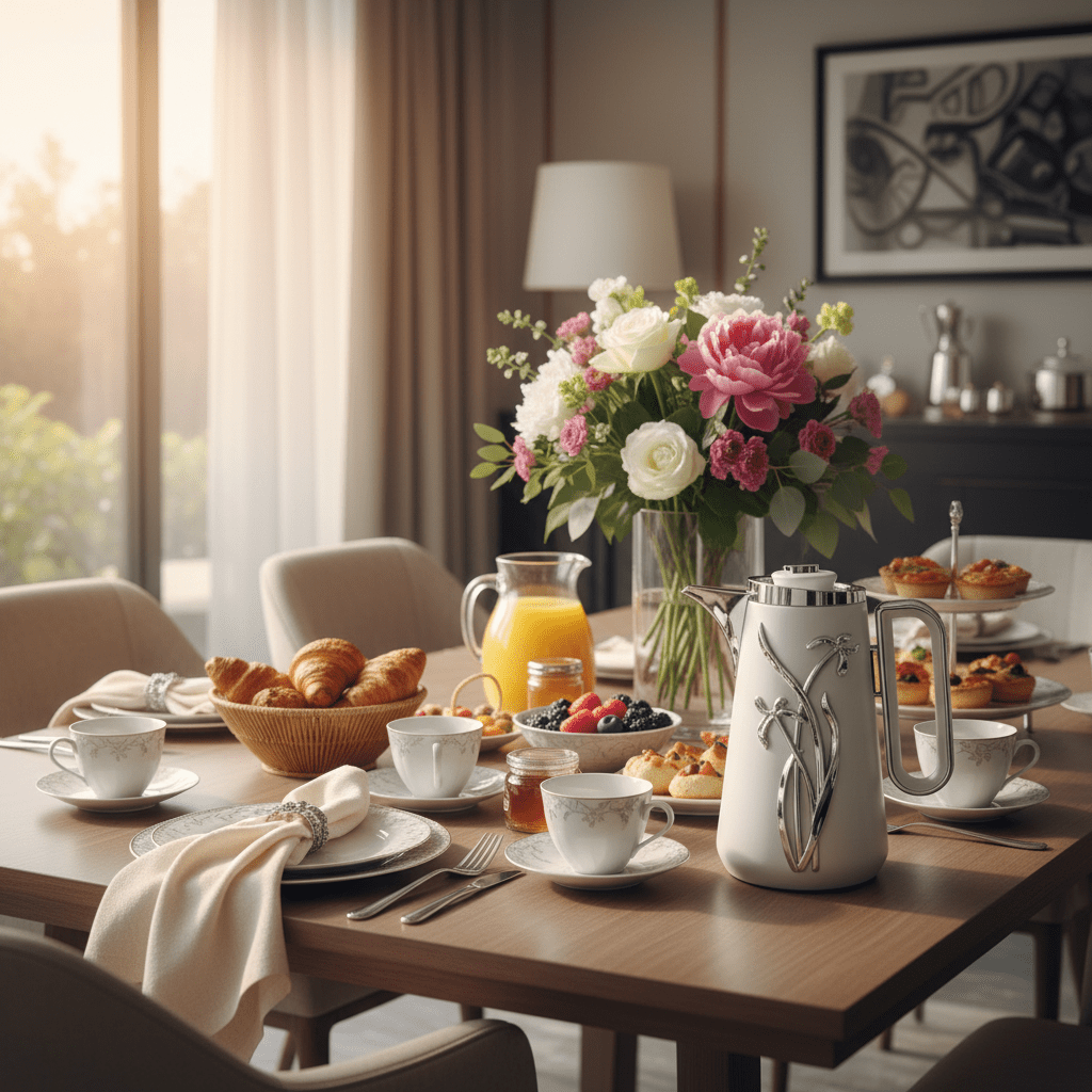 Fursan Classic 2 - Piece Vacuum Flask Set 1+1L White with Silver Finish - Al Kabayel Discount CentreFursan Classic 2 - Piece Vacuum Flask Set 1+1L White with Silver FinishThermosFURSANAl Kabayel Discount Centre