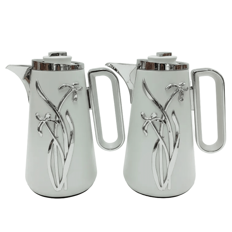 Fursan Classic 2 - Piece Vacuum Flask Set 1+1L White with Silver Finish - Al Kabayel Discount CentreFursan Classic 2 - Piece Vacuum Flask Set 1+1L White with Silver FinishThermosFURSANAl Kabayel Discount Centre