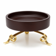 Fursan Dark Brown Wooden Dates Bowl with Gold Metal Base - 25×15 cm - Al Kabayel Discount CentreFursan Dark Brown Wooden Dates Bowl with Gold Metal Base - 25×15 cmServing TraysFURSANAl Kabayel Discount Centre