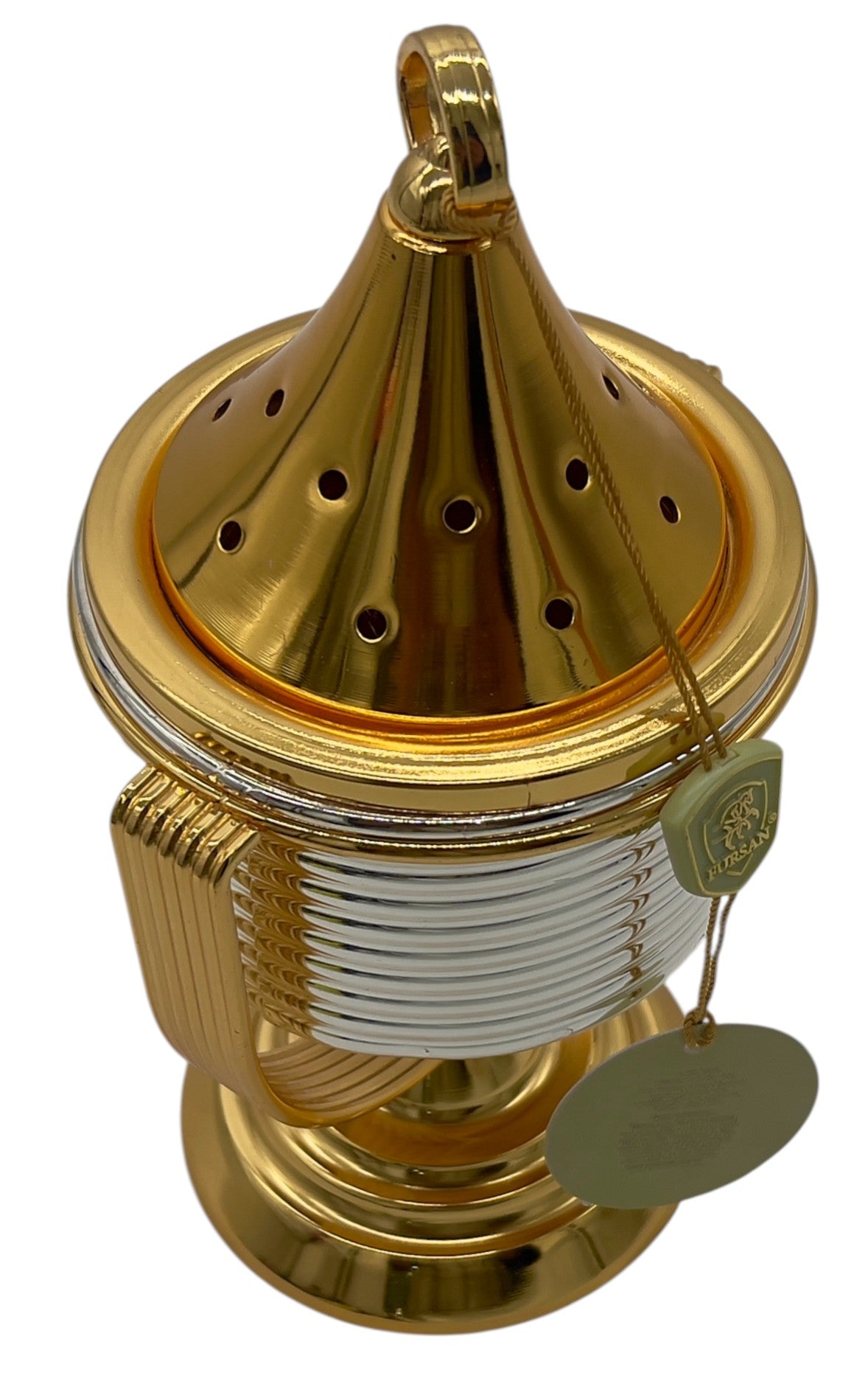 Fursan Glass and Metal Incense Burner 23cm*10.5cm, Gold/Silver - AF22B - Al Kabayel Discount CentreFursan Glass and Metal Incense Burner 23cm*10.5cm, Gold/Silver - AF22BHome Décor AccentsFURSANAl Kabayel Discount Centre