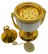 Fursan Glass and Metal Incense Burner 23cm*10.5cm, Gold/Silver - AF22B - Al Kabayel Discount CentreFursan Glass and Metal Incense Burner 23cm*10.5cm, Gold/Silver - AF22BHome Décor AccentsFURSANAl Kabayel Discount Centre