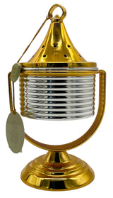 Fursan Glass and Metal Incense Burner 23cm*10.5cm, Gold/Silver - AF22B - Al Kabayel Discount CentreFursan Glass and Metal Incense Burner 23cm*10.5cm, Gold/Silver - AF22BHome Décor AccentsFURSANAl Kabayel Discount Centre