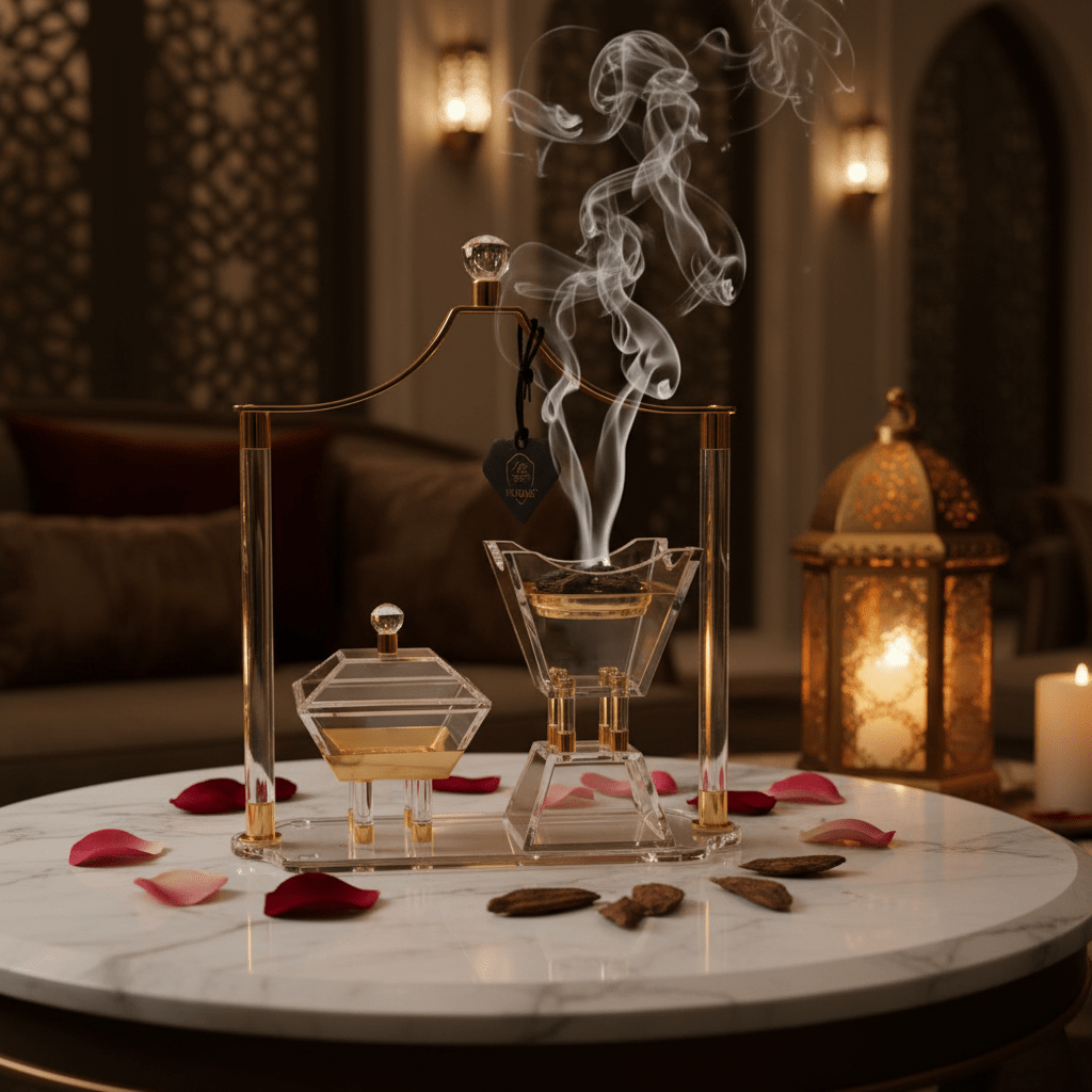 Fursan Large Acrylic Incense Burner Set 30×30 cm Decorative Bakhoor Burner for Home Fragrance - Al Kabayel Discount CentreFursan Large Acrylic Incense Burner Set 30×30 cm Decorative Bakhoor Burner for Home FragranceIncense BurnerFURSANAl Kabayel Discount Centre