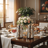 Fursan Luxury 2 - Piece Vacuum Flask Set 1+1L Silver with Gold Finish - Al Kabayel Discount CentreFursan Luxury 2 - Piece Vacuum Flask Set 1+1L Silver with Gold FinishThermosFURSANAl Kabayel Discount Centre