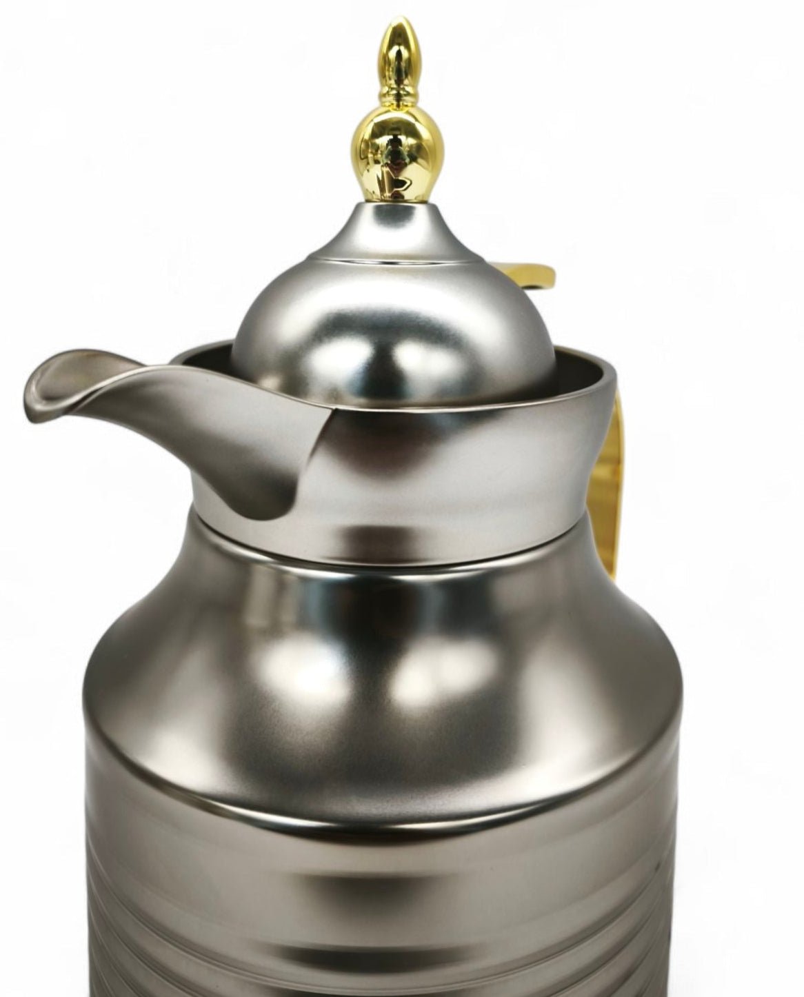 Fursan Steel Vacuum Flask 0.4Ltr Matt Silver Gold - Al Kabayel Discount CentreFursan Steel Vacuum Flask 0.4Ltr Matt Silver GoldThermosFURSANAl Kabayel Discount Centre