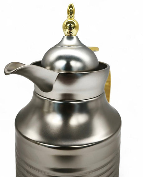 Fursan Steel Vacuum Flask 0.4Ltr Matt Silver Gold - Al Kabayel Discount CentreFursan Steel Vacuum Flask 0.4Ltr Matt Silver GoldThermosFURSANAl Kabayel Discount Centre