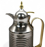 Fursan Steel Vacuum Flask 0.8Ltr Matt Silver Gold - Al Kabayel Discount CentreFursan Steel Vacuum Flask 0.8Ltr Matt Silver GoldThermosFURSANAl Kabayel Discount Centre