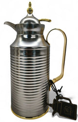 Fursan Steel Vacuum Flask 0.8Ltr Matt Silver Gold - Al Kabayel Discount CentreFursan Steel Vacuum Flask 0.8Ltr Matt Silver GoldThermosFURSANAl Kabayel Discount Centre