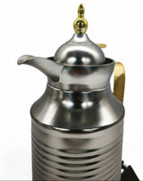 Fursan Steel Vacuum Flask 0.8Ltr Matt Silver Gold - Al Kabayel Discount CentreFursan Steel Vacuum Flask 0.8Ltr Matt Silver GoldThermosFURSANAl Kabayel Discount Centre