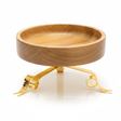 Fursan Wooden Dates Bowl with Gold Metal Base - 25×15 cm - Al Kabayel Discount CentreFursan Wooden Dates Bowl with Gold Metal Base - 25×15 cmServing TraysFURSANAl Kabayel Discount Centre