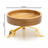 Fursan Wooden Dates Bowl with Gold Metal Base - 25×15 cm - Al Kabayel Discount CentreFursan Wooden Dates Bowl with Gold Metal Base - 25×15 cmServing TraysFURSANAl Kabayel Discount Centre