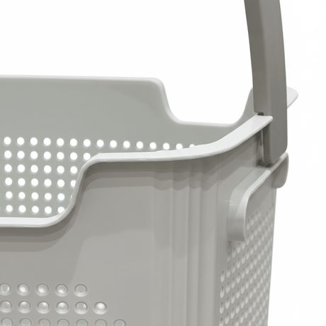 G-Spark Light Grey Plastic Laundry Basket with Handle - 35×37cm - Al Kabayel Discount CentreG-Spark Light Grey Plastic Laundry Basket with Handle - 35×37cmOrganizers & AccessoriesG-SPARKAl Kabayel Discount Centre