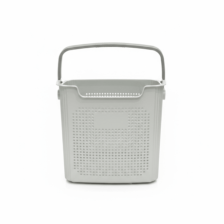 G-Spark Light Grey Plastic Laundry Basket with Handle - 35×37cm - Al Kabayel Discount CentreG-Spark Light Grey Plastic Laundry Basket with Handle - 35×37cmOrganizers & AccessoriesG-SPARKAl Kabayel Discount Centre