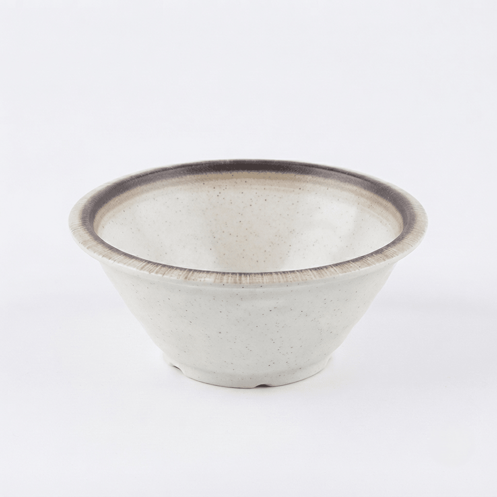 Garall Melamine Bowl 22×9cm – Cream Beige with Dark Rim - Al Kabayel Discount CentreGarall Melamine Bowl 22×9cm – Cream Beige with Dark RimBowlsGARALLAl Kabayel Discount Centre