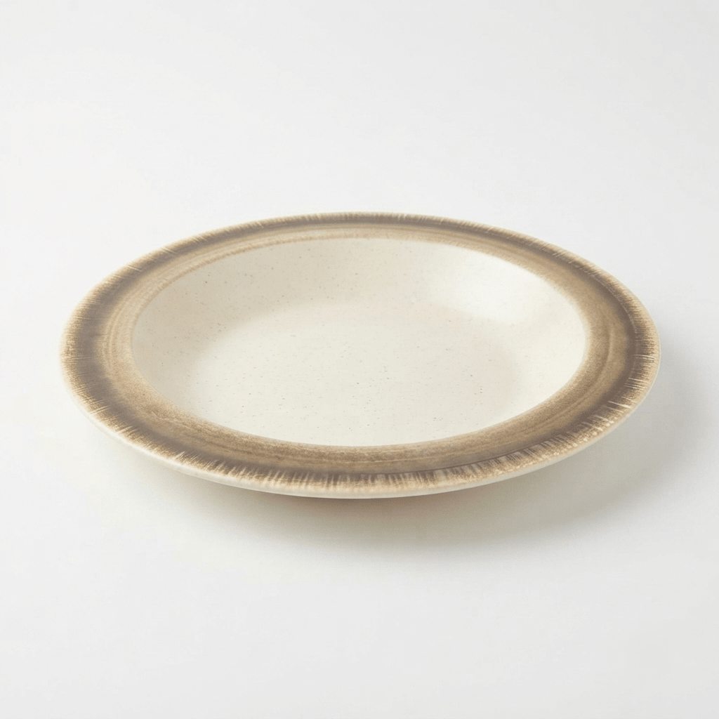 Garall Melamine Deep Plate 10.5" – Stone Series – Cream & Dark Rim - Al Kabayel Discount CentreGarall Melamine Deep Plate 10.5" – Stone Series – Cream & Dark RimPlatesGARALLAl Kabayel Discount Centre