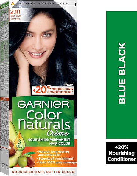 Garnier color naturals 2.10 hair color, blue black, 112gm - Al Kabayel Discount CentreGarnier color naturals 2.10 hair color, blue black, 112gmHair CareGARNIERAl Kabayel Discount Centre