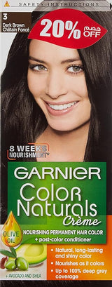Garnier Color Naturals 3 dark brown Haircolor - Al Kabayel Discount CentreGarnier Color Naturals 3 dark brown HaircolorHair CareGARNIERAl Kabayel Discount Centre