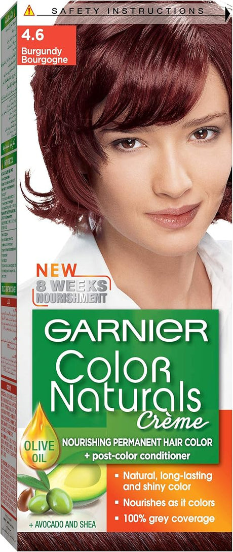 Garnier Color Naturals, 4.6 Burgundy , Permanent Hair Color - Al Kabayel Discount CentreGarnier Color Naturals, 4.6 Burgundy , Permanent Hair ColorHair CareGARNIERAl Kabayel Discount Centre