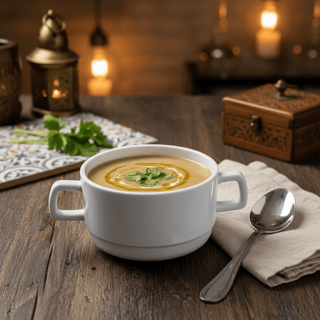 Gastro Plast Premium White Elegant Melamine Soup Bowl with Handle 10×6 cm Heat Resistant - Al Kabayel Discount CentreGastro Plast Premium White Elegant Melamine Soup Bowl with Handle 10×6 cm Heat ResistantBowlsGASTRO PLASTAl Kabayel Discount Centre