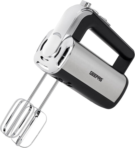 Geepas 160W Hand Mixer, Professional Electric Handheld Mixer for Baking, 5 Speed Function, Includes Stainless Steel Beaters & Dough Hooks, Eject Button, GHM2001 - Al Kabayel Discount CentreGeepas 160W Hand Mixer, Professional Electric Handheld Mixer for Baking, 5 Speed Function, Includes Stainless Steel Beaters & Dough Hooks, Eject Button, GHM2001Food & Drink AppliancesGEEPASAl Kabayel Discount Centre