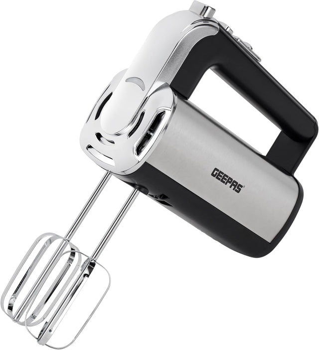 Geepas 160W Hand Mixer, Professional Electric Handheld Mixer for Baking, 5 Speed Function, Includes Stainless Steel Beaters & Dough Hooks, Eject Button, GHM2001 - Al Kabayel Discount CentreGeepas 160W Hand Mixer, Professional Electric Handheld Mixer for Baking, 5 Speed Function, Includes Stainless Steel Beaters & Dough Hooks, Eject Button, GHM2001Food & Drink AppliancesGEEPASAl Kabayel Discount Centre