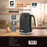 Geepas 1.7L Fluted Black Jug Kettle GK38068UK-BK - 3000W Rapid Boil - Al Kabayel Discount CentreGeepas 1.7L Fluted Black Jug Kettle GK38068UK-BK - 3000W Rapid BoilElectric KettlesGEEPASAl Kabayel Discount Centre