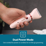 Geepas 3 - in - 1 Waterproof Lady Shaver Set | Wet & Dry Rechargeable Electric Razor for Women with Facial Hair & Body Trimmer Heads | Cordless Portable LED Indicator | USB Charging, Gift for Women - Al Kabayel Discount CentreGeepas 3 - in - 1 Waterproof Lady Shaver Set | Wet & Dry Rechargeable Electric Razor for Women with Facial Hair & Body Trimmer Heads | Cordless Portable LED Indicator | USB Charging, Gift for WomenTrimmerGEEPASAl Kabayel Discount Centre