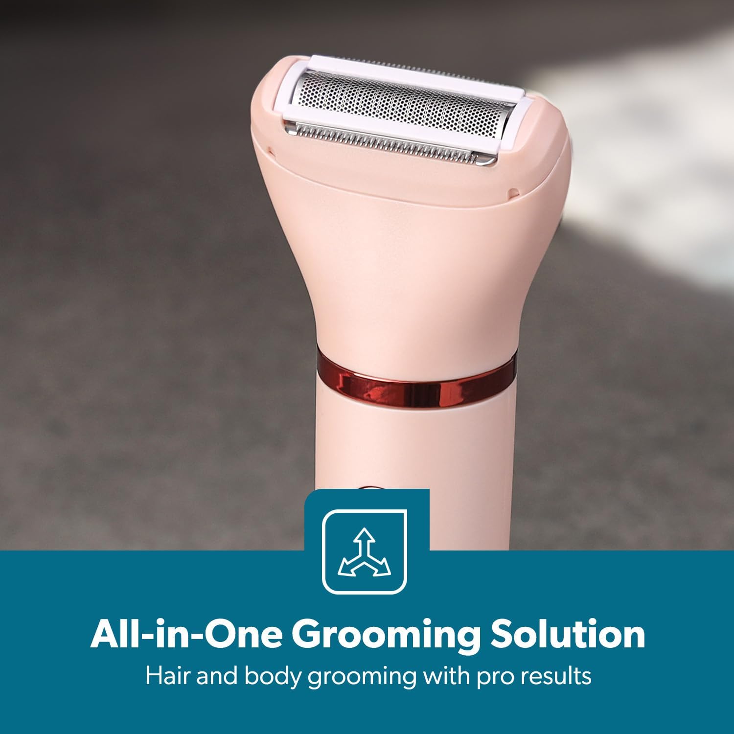 Geepas 3 - in - 1 Waterproof Lady Shaver Set | Wet & Dry Rechargeable Electric Razor for Women with Facial Hair & Body Trimmer Heads | Cordless Portable LED Indicator | USB Charging, Gift for Women - Al Kabayel Discount CentreGeepas 3 - in - 1 Waterproof Lady Shaver Set | Wet & Dry Rechargeable Electric Razor for Women with Facial Hair & Body Trimmer Heads | Cordless Portable LED Indicator | USB Charging, Gift for WomenTrimmerGEEPASAl Kabayel Discount Centre