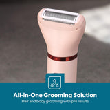 Geepas 3 - in - 1 Waterproof Lady Shaver Set | Wet & Dry Rechargeable Electric Razor for Women with Facial Hair & Body Trimmer Heads | Cordless Portable LED Indicator | USB Charging, Gift for Women - Al Kabayel Discount CentreGeepas 3 - in - 1 Waterproof Lady Shaver Set | Wet & Dry Rechargeable Electric Razor for Women with Facial Hair & Body Trimmer Heads | Cordless Portable LED Indicator | USB Charging, Gift for WomenTrimmerGEEPASAl Kabayel Discount Centre