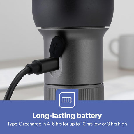 Geepas 30W Zoomable LED Flashlight | 2000 Lumens Super Bright Torch | 4000mAh Rechargeable Battery with Type - C Charging | 4 Lighting Modes for Camping, Hiking, and Emergency Use - Al Kabayel Discount CentreGeepas 30W Zoomable LED Flashlight | 2000 Lumens Super Bright Torch | 4000mAh Rechargeable Battery with Type - C Charging | 4 Lighting Modes for Camping, Hiking, and Emergency UseHandheld FlashlightsGEEPASAl Kabayel Discount Centre