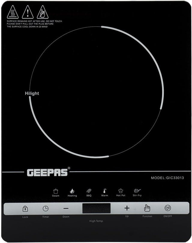 Geepas 4 Digit LED Display Digital Infrared Cooker, GIC33013 | 8 Temperature Settings | 3hrs Programmable Timer | 2000W Ceramic Heating Element - Al Kabayel Discount CentreGeepas 4 Digit LED Display Digital Infrared Cooker, GIC33013 | 8 Temperature Settings | 3hrs Programmable Timer | 2000W Ceramic Heating ElementStovesGEEPASAl Kabayel Discount Centre